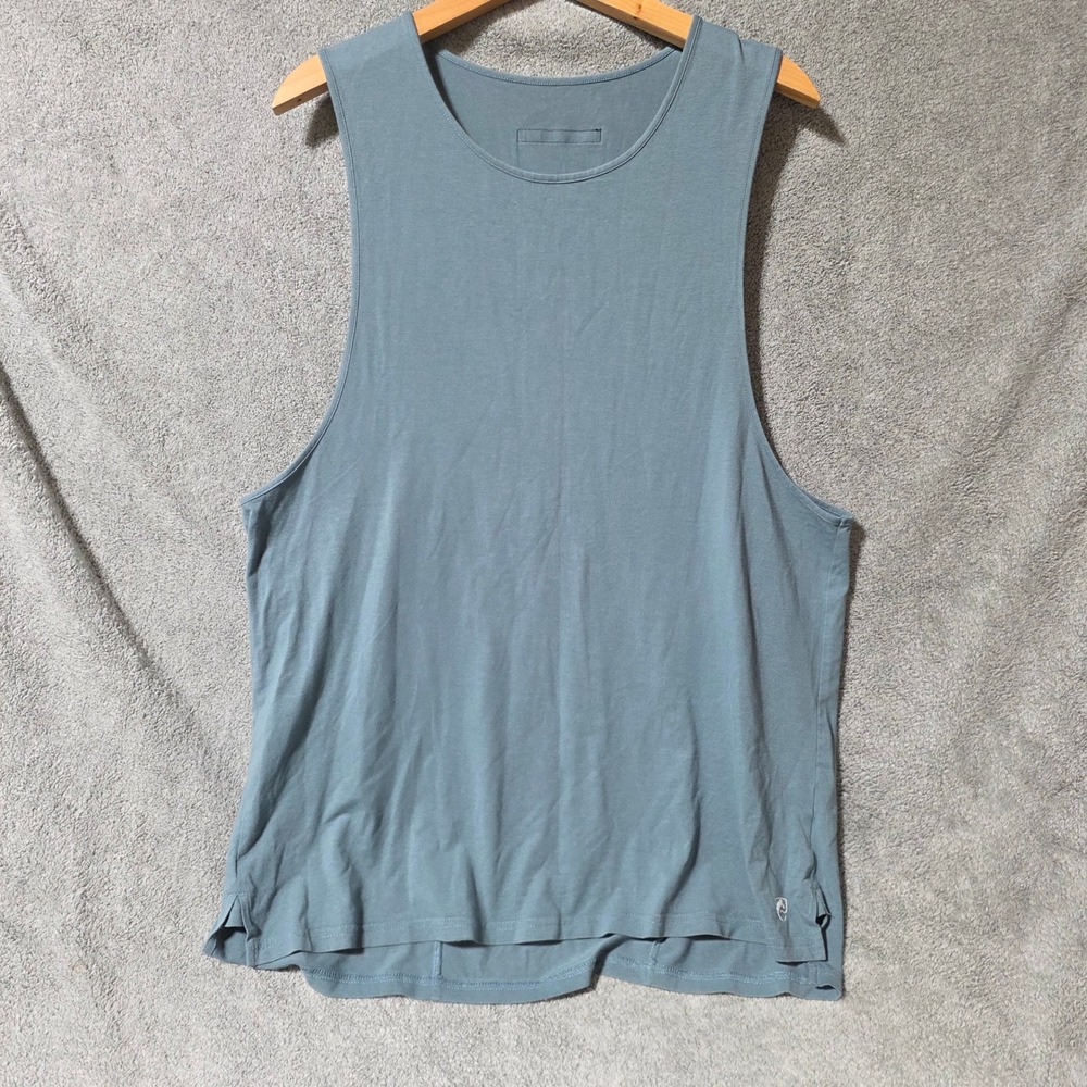Alphalete Mens Premium Cutoff Tank Top Blue XL Gym Bodybuilding Sleeveless Shirt